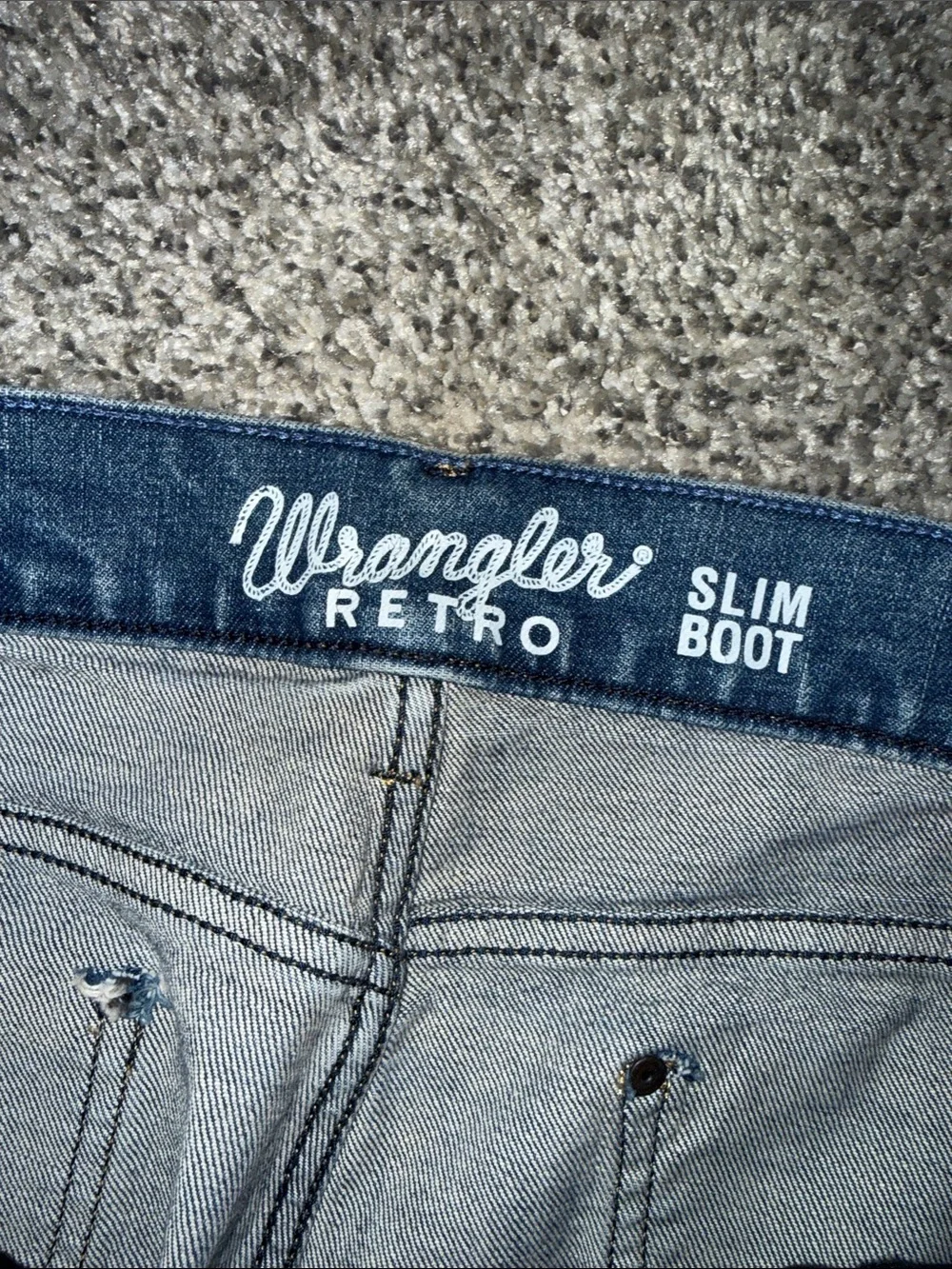Men's slim boot wranglers retro dark wash size 38x32